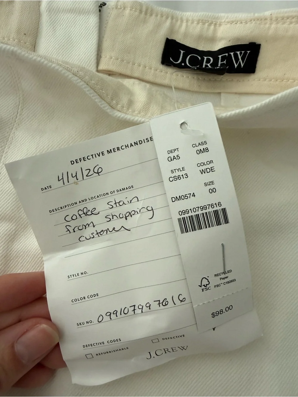 J Crew Fairfax skirt in denim